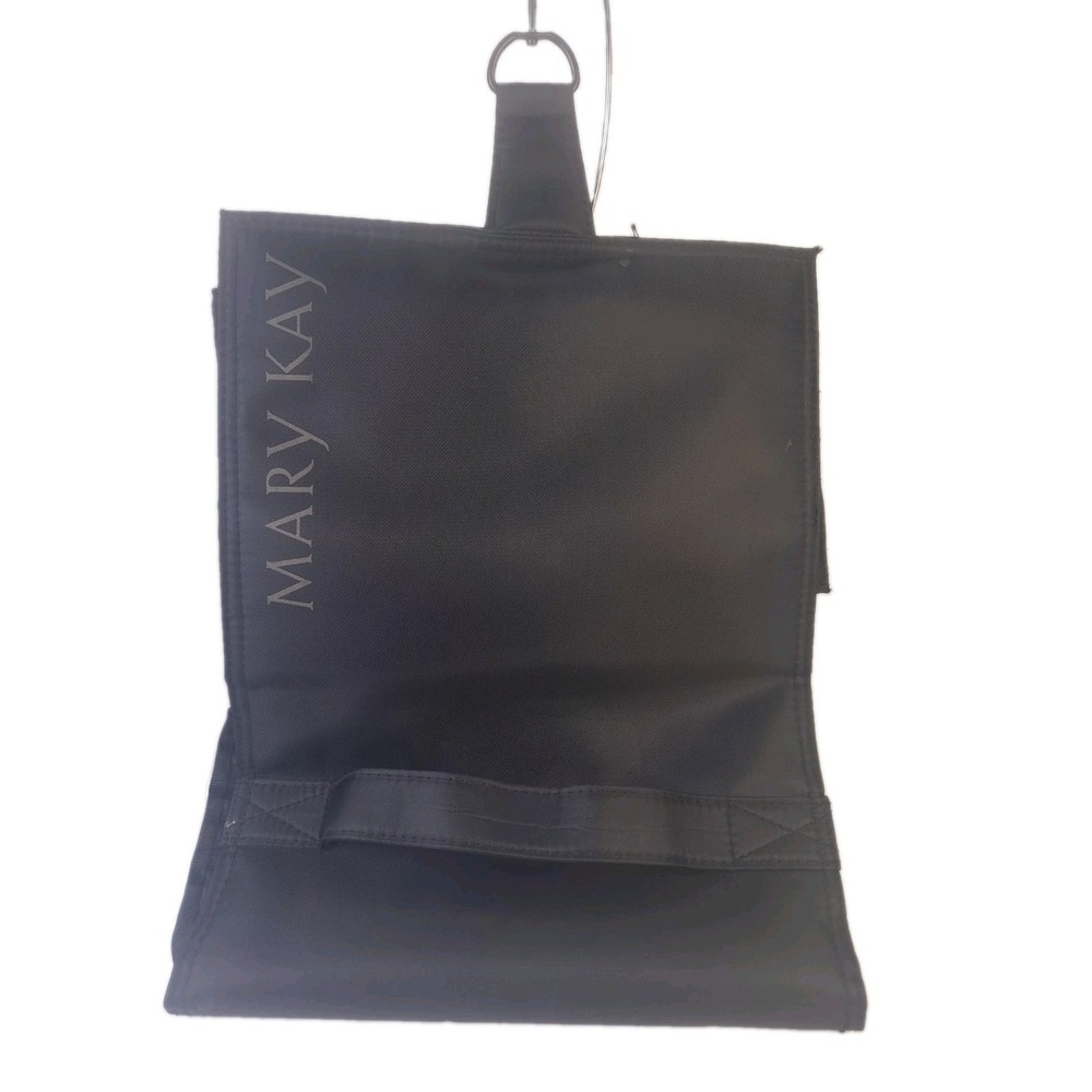 Mary Kay Black Folding Makeup Bag Organizer Case, Plastic Cosmetic Travel Pouch